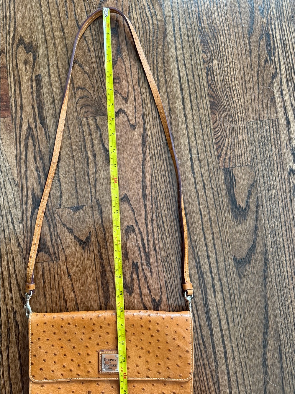 Dooney & Bourke Tan Ostrich-Textured Crossbody Bag